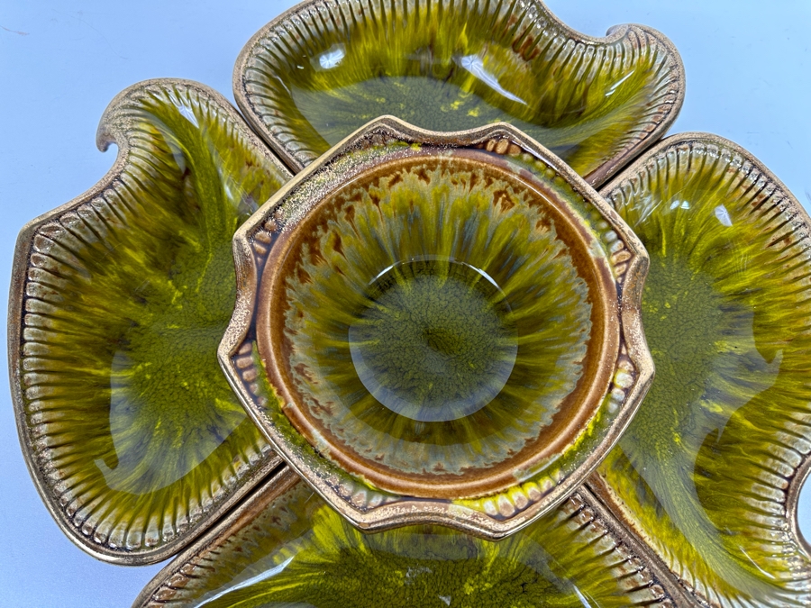 Vintage Mid-Century California Original Pottery Chip & Dip Bowl Set #144 6 Pieces 15W X 4H [Photo 11]