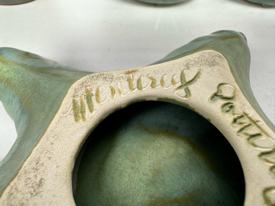 Three Mid-Century Pottery Pieces: Monterey Pottery Starfish Sculpture 8.5W, Hull Pottery Three Section Ball Planter 9.5W And Small Frankoma Pottery Vessel 5H [Photo 7]