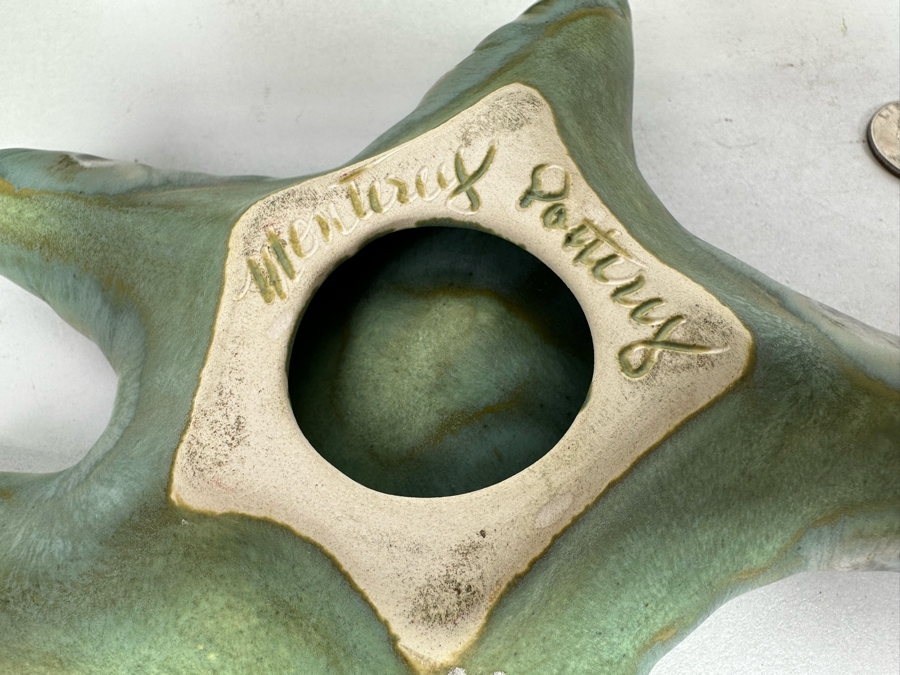 Three Mid-Century Pottery Pieces: Monterey Pottery Starfish Sculpture 8.5W, Hull Pottery Three Section Ball Planter 9.5W And Small Frankoma Pottery Vessel 5H [Photo 6]