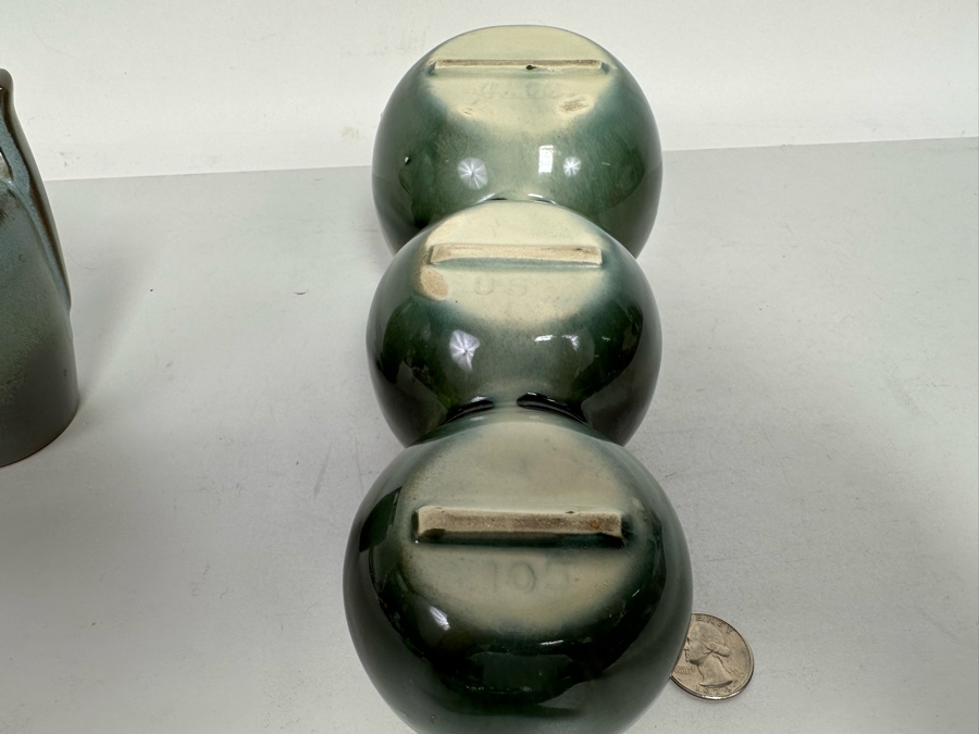 Three Mid-Century Pottery Pieces: Monterey Pottery Starfish Sculpture 8.5W, Hull Pottery Three Section Ball Planter 9.5W And Small Frankoma Pottery Vessel 5H [Photo 10]