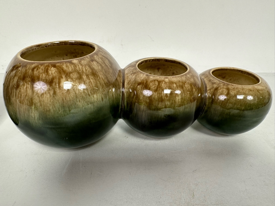 Three Mid-Century Pottery Pieces: Monterey Pottery Starfish Sculpture 8.5W, Hull Pottery Three Section Ball Planter 9.5W And Small Frankoma Pottery Vessel 5H [Photo 9]