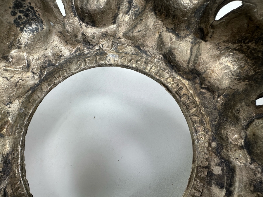 Centerpiece Bowl With Silverplate Stand Filled With Organic Shell Spheres Balls 13R X 9H [Photo 13]