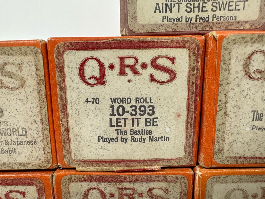 Eleven QRS Word Player Piano Rolls: Walt Disney's It's A Small World, The Beatles Let It Be, Simon & Garfunkel The Sound Of Silence And Bridge Over Troubled Waters [Photo 7]
