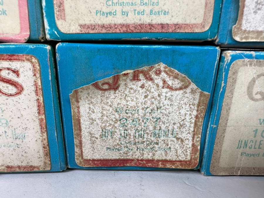 Seven QRS Word Christmas Themed Player Piano Rolls: Here Comes Santa Claus, Deck The Hall, Hark The Herald Angels Sing, Jingle Bell Rock, Joy To The World, Do You Hear What I Hear [Photo 7]