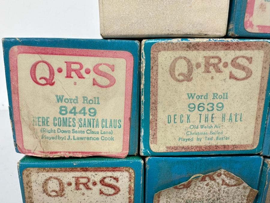 Seven QRS Word Christmas Themed Player Piano Rolls: Here Comes Santa Claus, Deck The Hall, Hark The Herald Angels Sing, Jingle Bell Rock, Joy To The World, Do You Hear What I Hear [Photo 4]