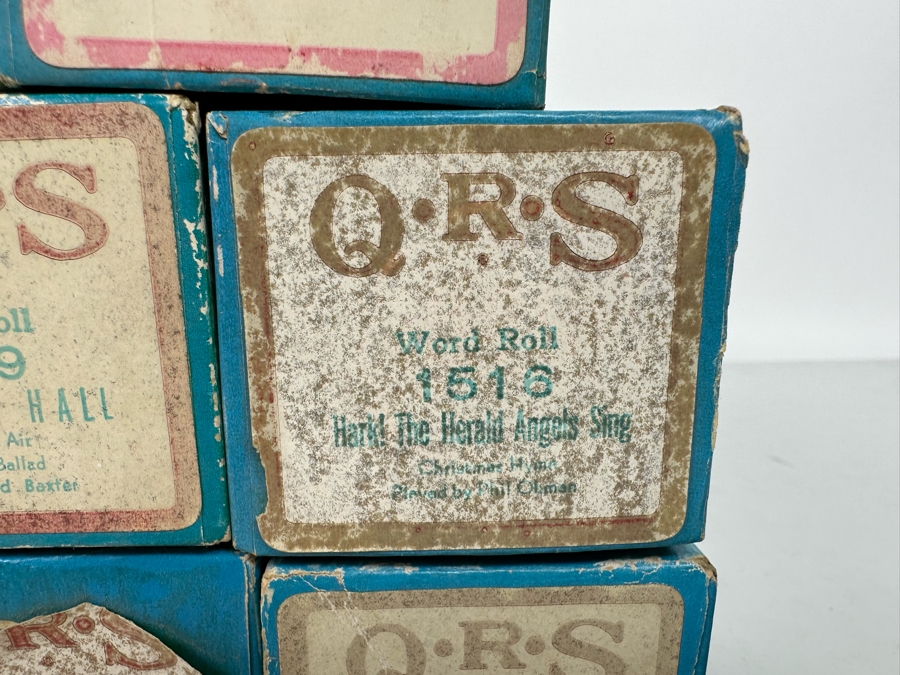 Seven QRS Word Christmas Themed Player Piano Rolls: Here Comes Santa Claus, Deck The Hall, Hark The Herald Angels Sing, Jingle Bell Rock, Joy To The World, Do You Hear What I Hear [Photo 5]