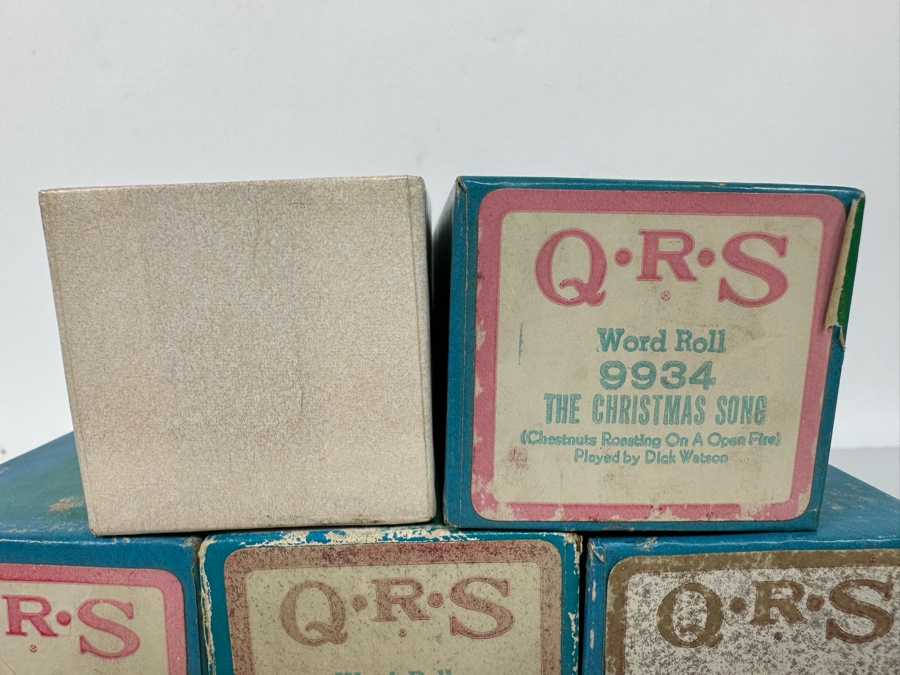 Seven QRS Word Christmas Themed Player Piano Rolls: Here Comes Santa Claus, Deck The Hall, Hark The Herald Angels Sing, Jingle Bell Rock, Joy To The World, Do You Hear What I Hear [Photo 9]