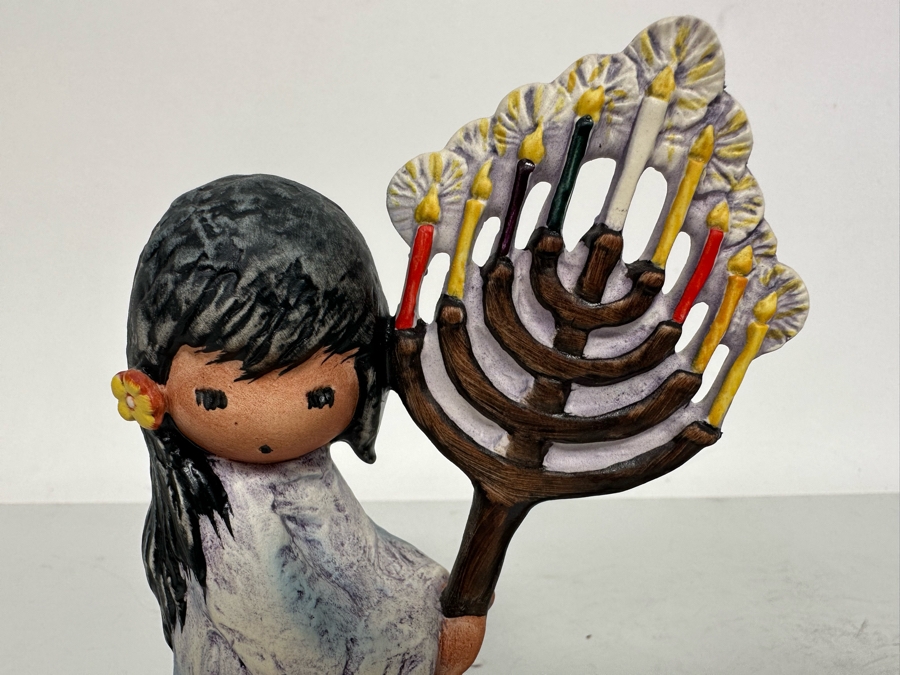 Pair Of Vintage Ted De Grazia Hand Painted Resin Pendants And Vintage 1985 De Grazia Goebel Figurine 5.5H [Photo 18]