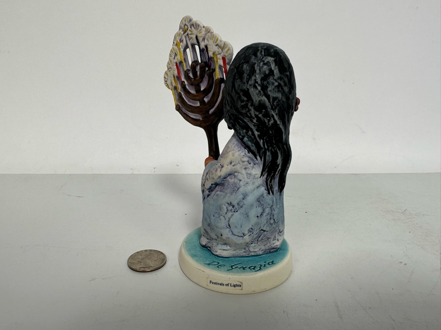 Pair Of Vintage Ted De Grazia Hand Painted Resin Pendants And Vintage 1985 De Grazia Goebel Figurine 5.5H [Photo 20]