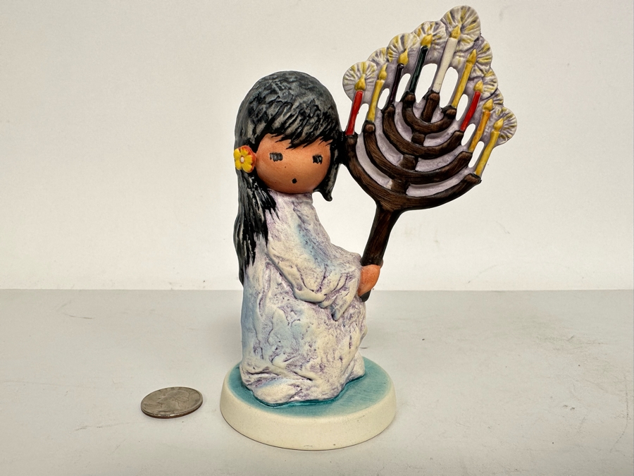 Pair Of Vintage Ted De Grazia Hand Painted Resin Pendants And Vintage 1985 De Grazia Goebel Figurine 5.5H [Photo 17]