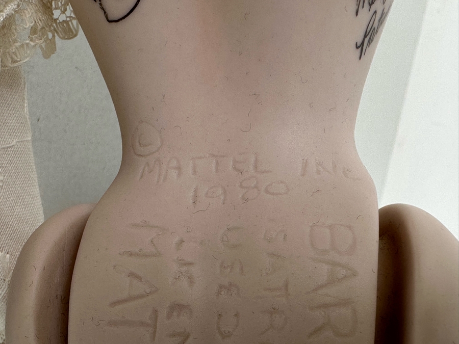 Rare Limited Edition Porcelain Barbie Doll Originally Sold For $550 Each In 1980 By Margaret Marschang And Patricia Wilson 18H Numbered 5 Of 1,000 Modelled After The 1959 Swimsuit Blonde Ponytail Barbie With Wooden Stand [Photo 15]