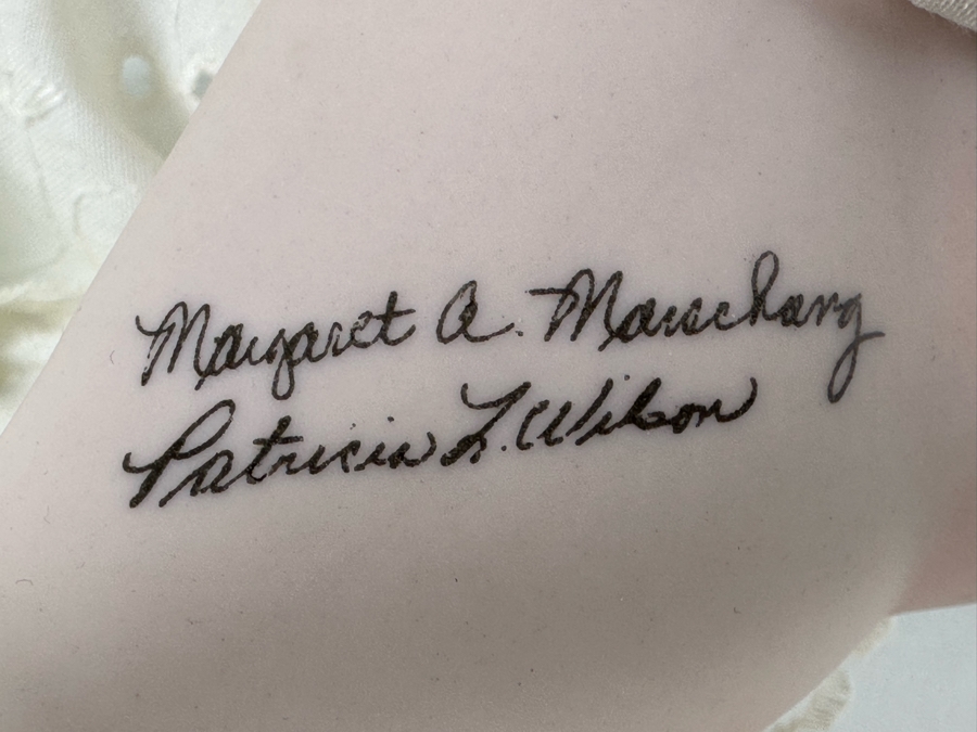 Rare Limited Edition Porcelain Barbie Doll Originally Sold For $550 Each In 1980 By Margaret Marschang And Patricia Wilson 18H Numbered 5 Of 1,000 Modelled After The 1959 Swimsuit Blonde Ponytail Barbie With Wooden Stand [Photo 16]