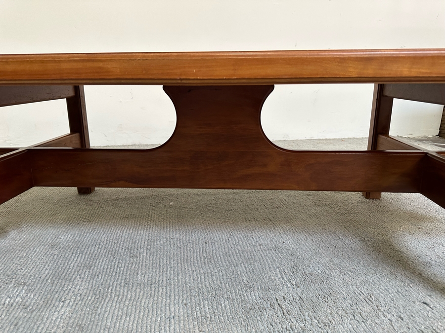 Mid-Century Modern Solid Teak Coffee Table Heavy 60W X 24D X 17H [Photo 10]