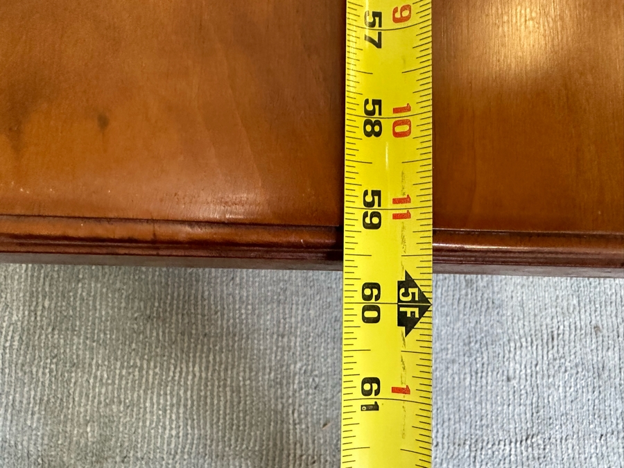 Mid-Century Modern Solid Teak Coffee Table Heavy 60W X 24D X 17H [Photo 14]