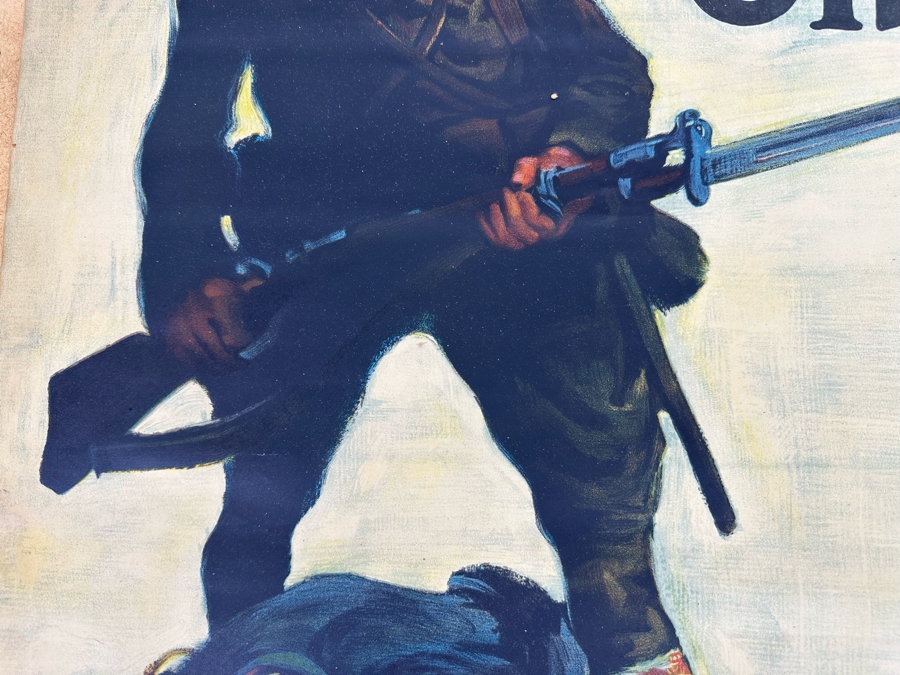 Original 'Come On!' World War I WWI Home Front Bonds Poster By Walter Whitehead (1917/1918) Buy More Liberty Bonds The Strobridge Litho Co See Photos For Damage 19.5 X 29 [Photo 27]