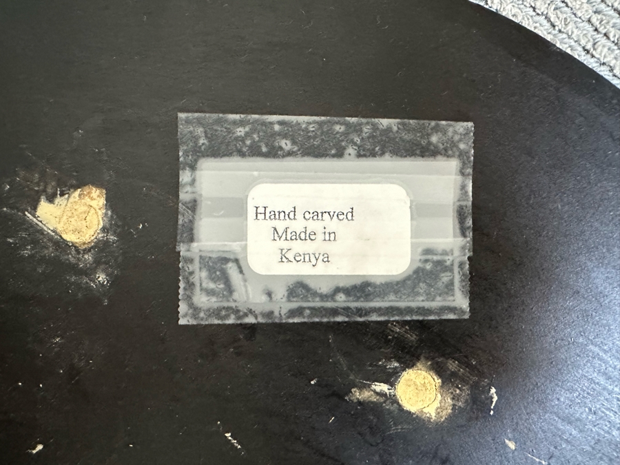 Hand Carved Animal Figural Side Table Made In Kenya 16W X 26H [Photo 9]