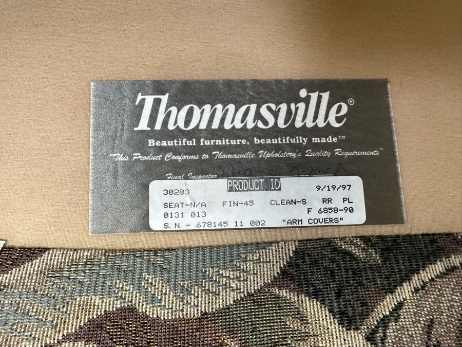 Thomasville Upholstered Armchair 34W X 36D X 40H [Photo 7]