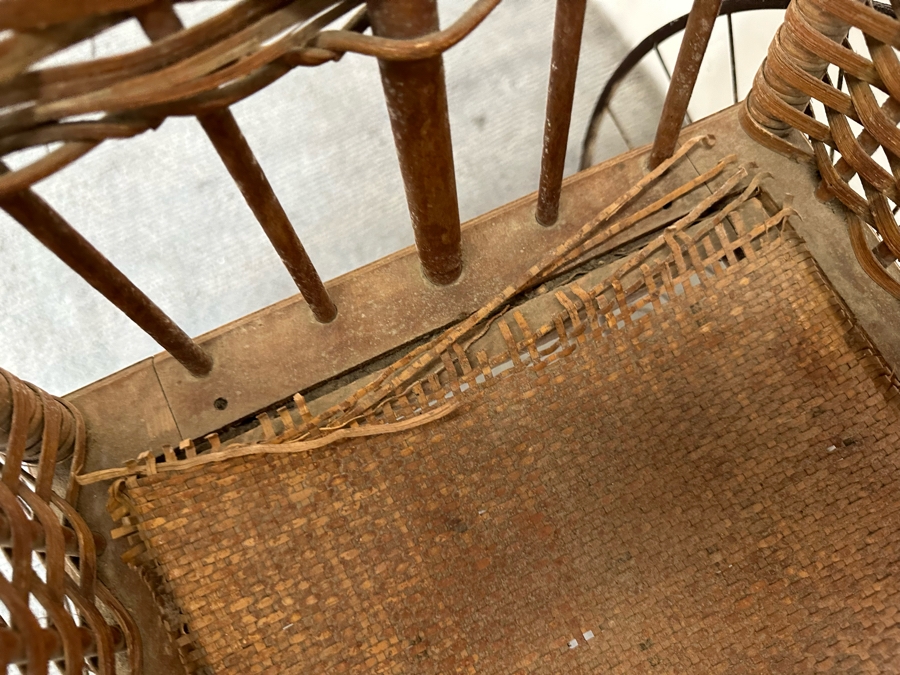 Antique Victorian Wicker Baby Carriage Buggy Perambulator Pram 44W X 22D X 39H [Photo 6]