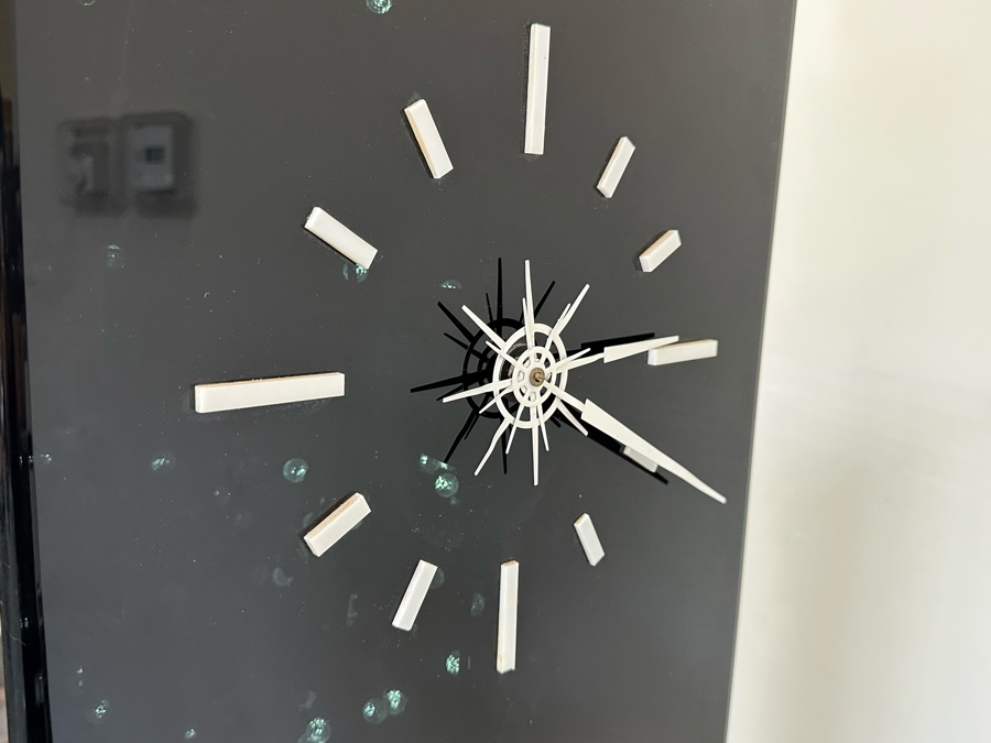 Mid-Century Modern Acrylic Freestanding Corner Clock With Cascading Lights Inside In Manner Of George Nelson 16W X 9D X 63H [Photo 8]