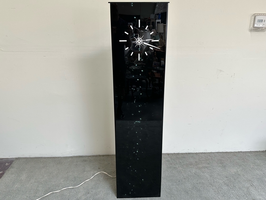 Mid-Century Modern Acrylic Freestanding Corner Clock With Cascading Lights Inside In Manner Of George Nelson 16W X 9D X 63H [Photo 3]