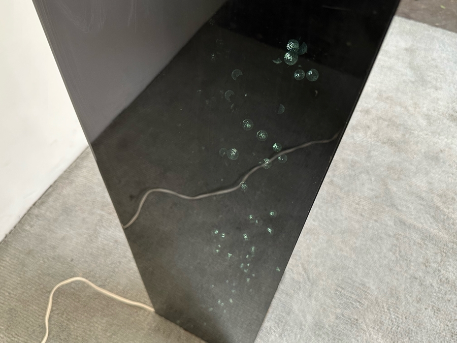 Mid-Century Modern Acrylic Freestanding Corner Clock With Cascading Lights Inside In Manner Of George Nelson 16W X 9D X 63H [Photo 7]