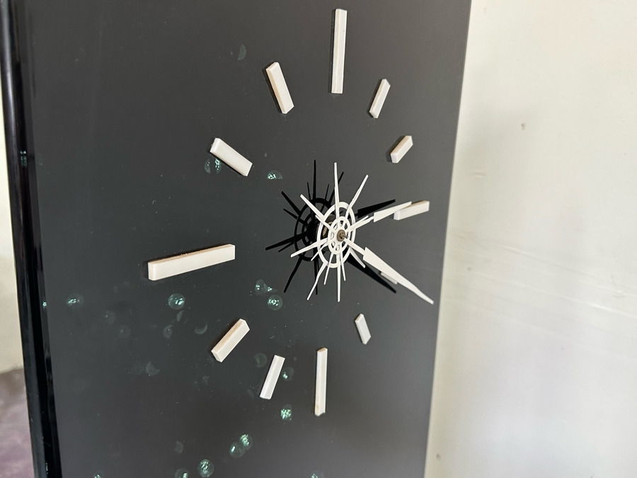 Mid-Century Modern Acrylic Freestanding Corner Clock With Cascading Lights Inside In Manner Of George Nelson 16W X 9D X 63H [Photo 9]