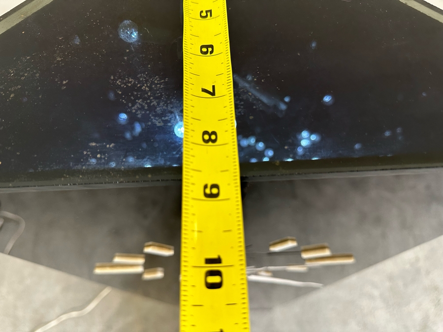 Mid-Century Modern Acrylic Freestanding Corner Clock With Cascading Lights Inside In Manner Of George Nelson 16W X 9D X 63H [Photo 13]