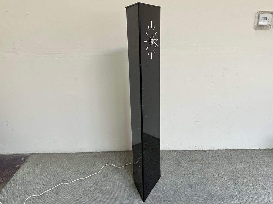 Mid-Century Modern Acrylic Freestanding Corner Clock With Cascading Lights Inside In Manner Of George Nelson 16W X 9D X 63H [Photo 4]