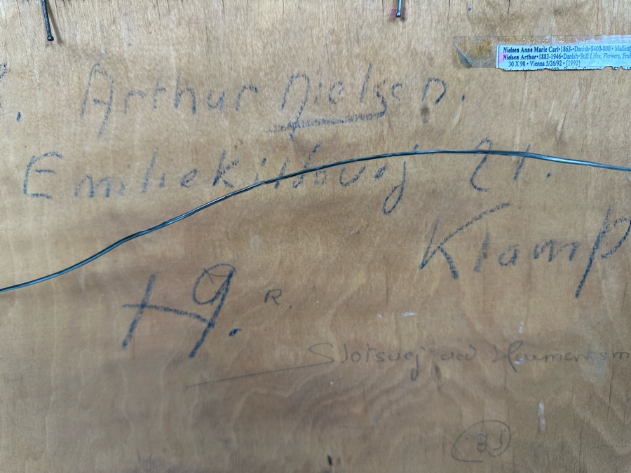 Arthur Nielsen (1883-1946, Denmark) Original Landscape Painting On Canvas Against Board 20 X 15 Framed 23 X 19 Signed 1927 Titled On Verso [Photo 13]