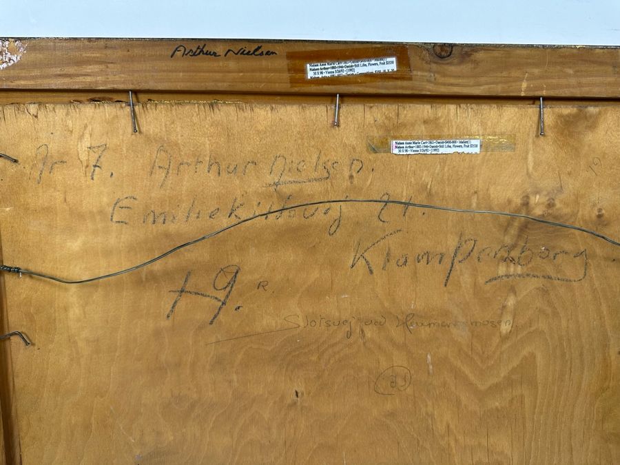 Arthur Nielsen (1883-1946, Denmark) Original Landscape Painting On Canvas Against Board 20 X 15 Framed 23 X 19 Signed 1927 Titled On Verso [Photo 11]