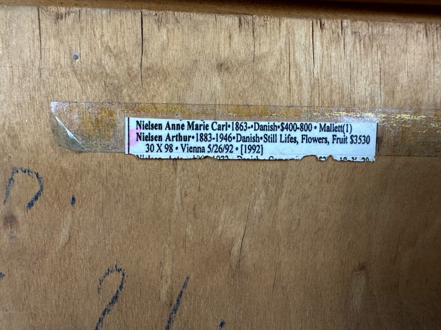 Arthur Nielsen (1883-1946, Denmark) Original Landscape Painting On Canvas Against Board 20 X 15 Framed 23 X 19 Signed 1927 Titled On Verso [Photo 15]