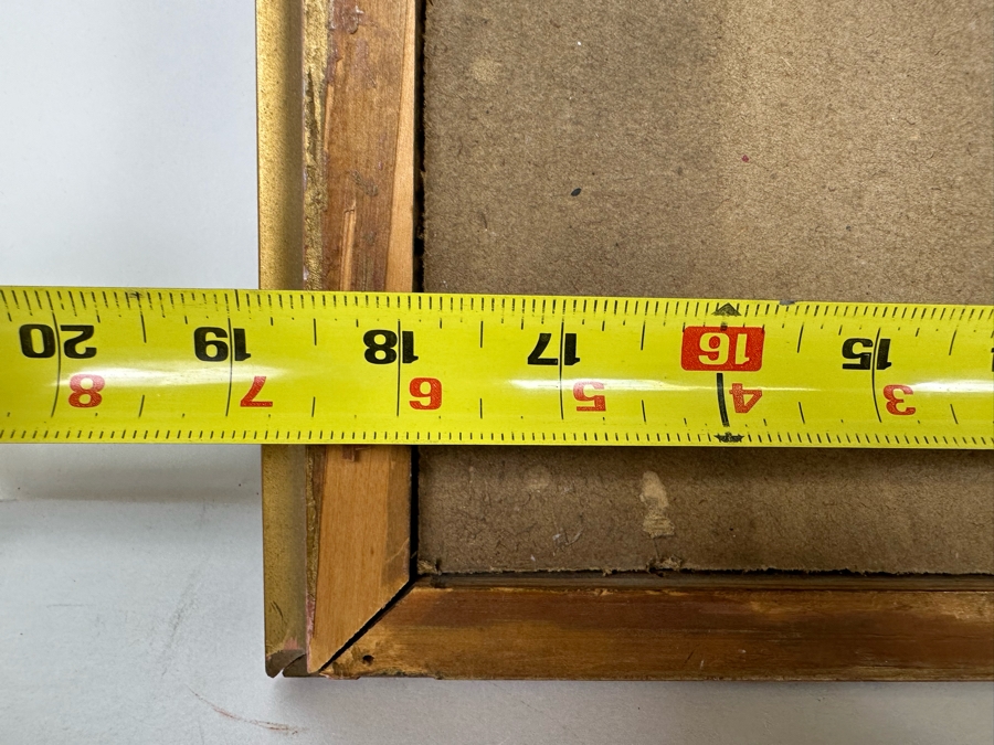 Original Antique Landscape Painting On Board 18 X 11 In Damaged Antique Gilt Frame 20 X 13 Signed R. Charlet? [Photo 17]