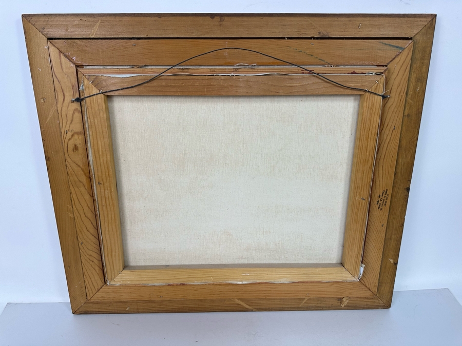 Doris Ruby (B. 1916) Original Desert Landscape Painting On Canvas 20 X 16 Framed 27 X 23 [Photo 15]