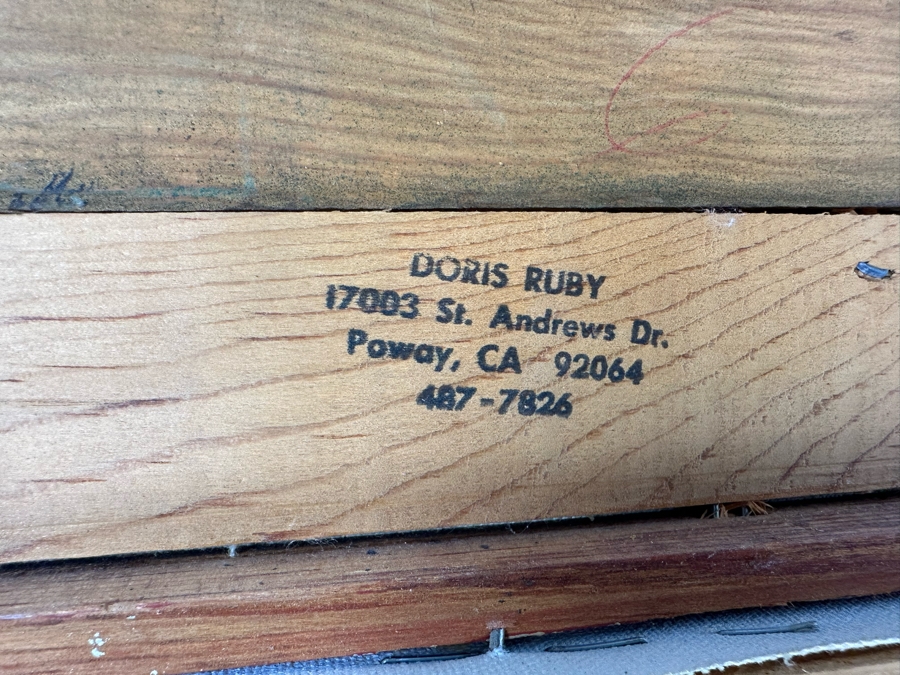 Doris Ruby (B. 1916) Original Desert Landscape Painting On Canvas 20 X 16 Framed 27 X 23 [Photo 10]