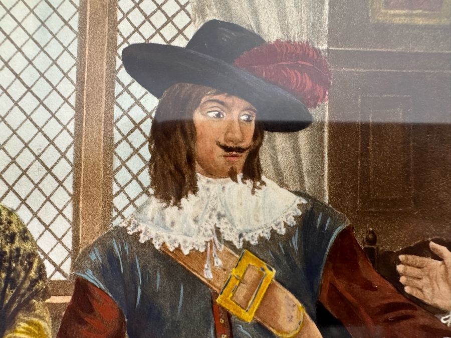 Winfield Scott Lukens (1874-1940, Pennsylvania) Antique 1900 Original Illustration From Barber Of Seville That Portrays Count Almaviva in Act I, Scene X Of Opera Buffa By Gioachino Rossini 9 X 12 Framed 15 X 19 [Photo 12]