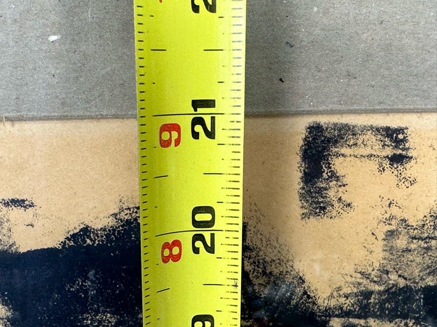 Wallace Fisher Abstract One Of A Kind Paper Monoprint With White Charcoal 16 X 24 Framed 20 X 26 Vintage 1982 With Cert Estimate $1,760 [Photo 15]