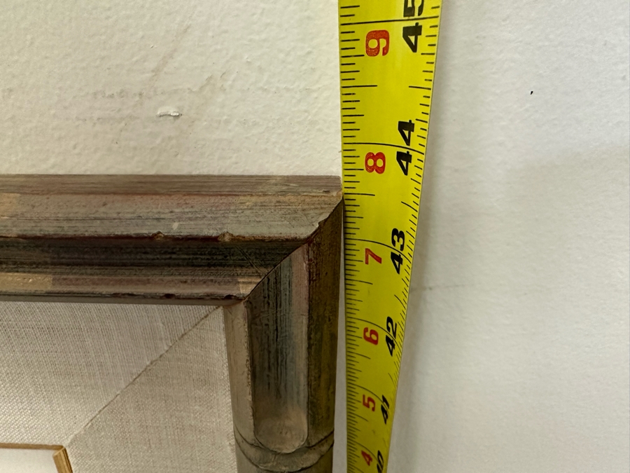 Pair Of Carol Grigg Crane Prints In Wooden Bamboo Motif Frames 31.5 X 43.5 [Photo 17]