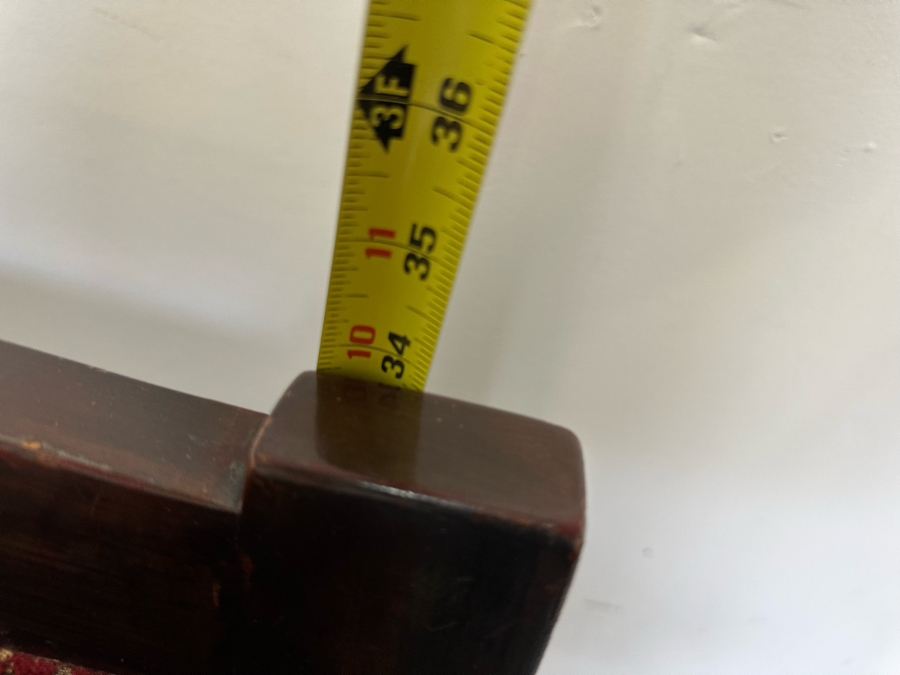 Large Upholstered Wooden Armchair 33W X 34D X 34H With Matching Ottoman 34W X 20D X 19H [Photo 13]