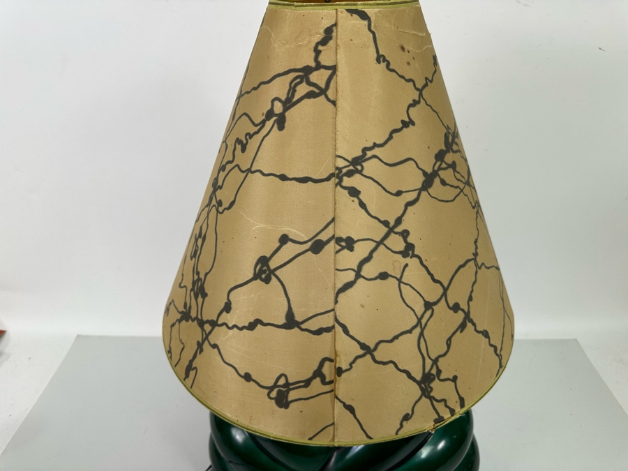 Mid-Century Lamp With Period Lamp Shade (Shade Is Damaged) 15W X 9D X 26H [Photo 8]