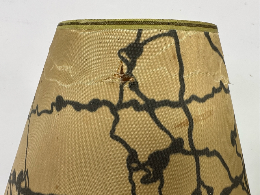 Mid-Century Lamp With Period Lamp Shade (Shade Is Damaged) 15W X 9D X 26H [Photo 7]