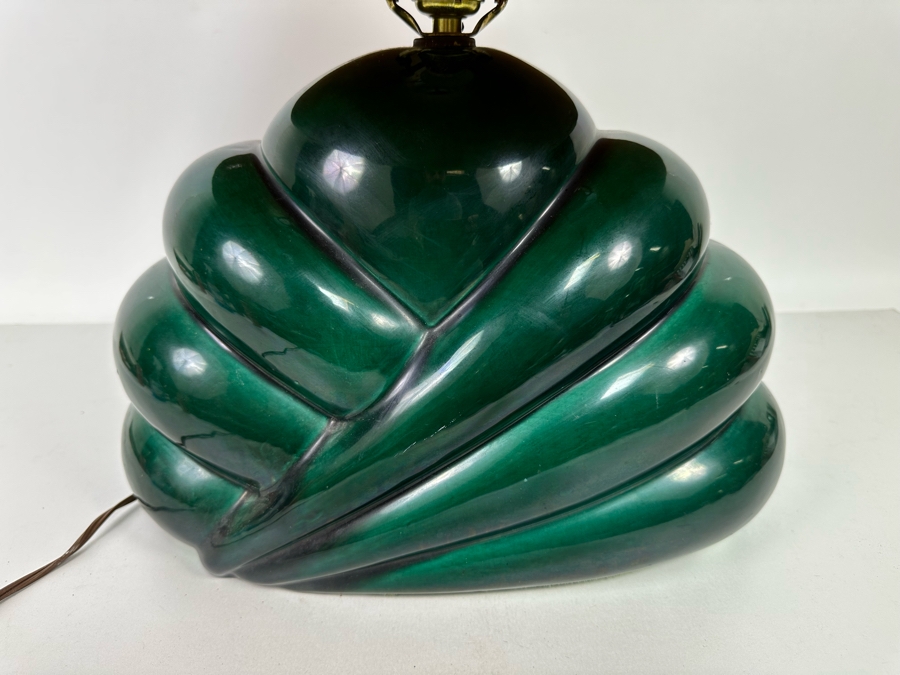 Mid-Century Lamp With Period Lamp Shade (Shade Is Damaged) 15W X 9D X 26H [Photo 4]