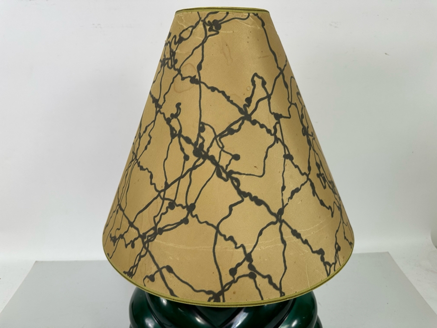 Mid-Century Lamp With Period Lamp Shade (Shade Is Damaged) 15W X 9D X 26H [Photo 5]