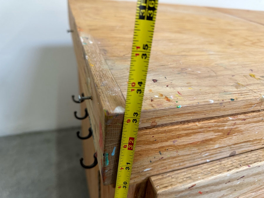 BEST Watercolor Artist Station Solid Wood With Casters Used Personally By The Artist Bonnie Lee Roth 42W (Closed) X 27D X 33H Retails $2,750 [Photo 22]