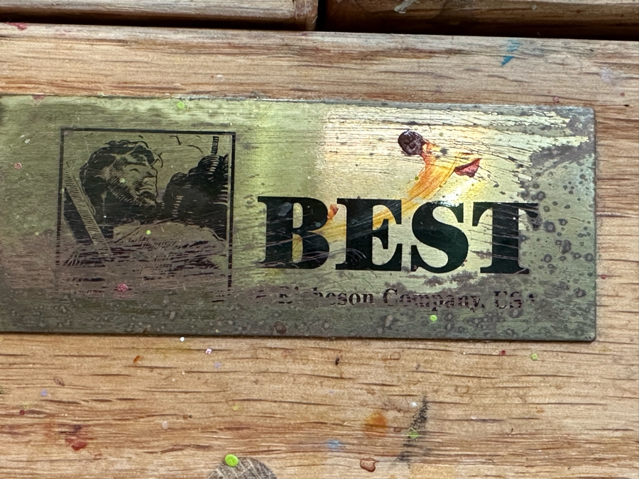 BEST Watercolor Artist Station Solid Wood With Casters Used Personally By The Artist Bonnie Lee Roth 42W (Closed) X 27D X 33H Retails $2,750 [Photo 7]