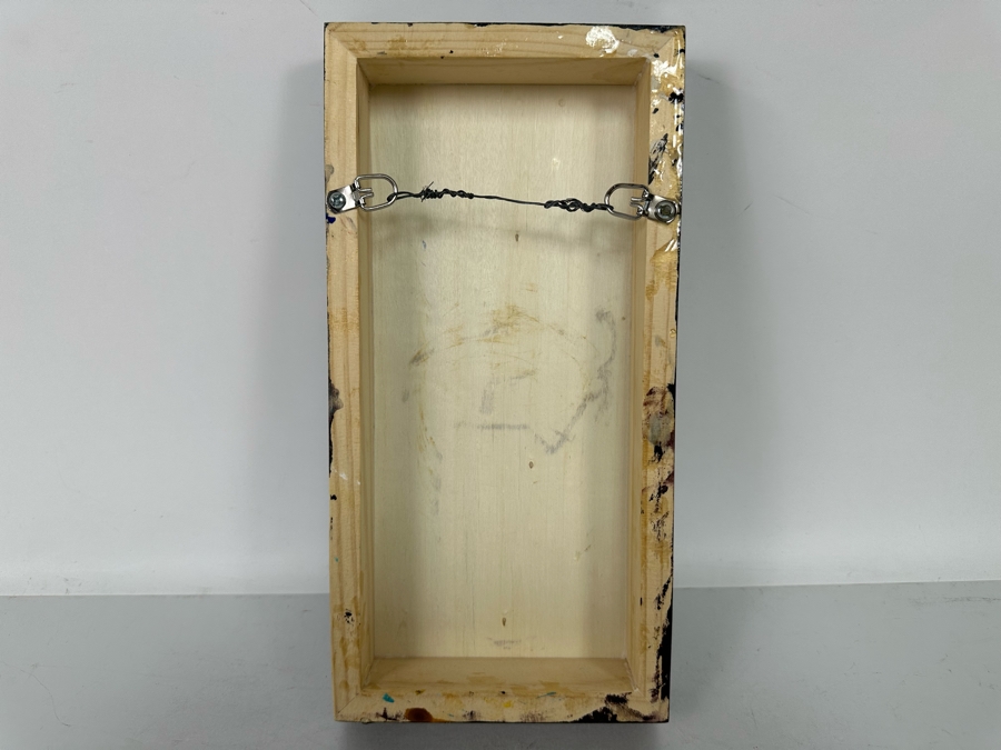 Bonnie Lee Roth (B. 1942, Southern California) Original Mixed-Media 3D Whimsical Cat Sculpture Mounted On Painted Board 6W X 12H X 3.5D [Photo 17]