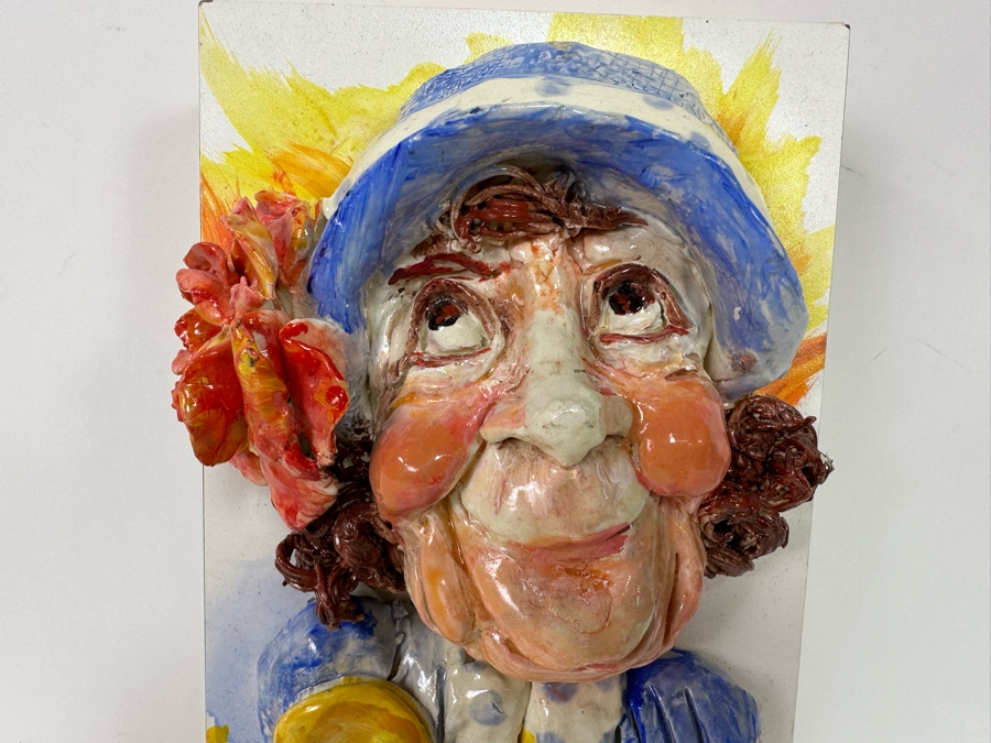 Bonnie Lee Roth (B. 1942, Southern California) Colorful Original Mixed-Media 3D Sculpture Mounted On Painted Board 6W X 12H X 4D [Photo 4]