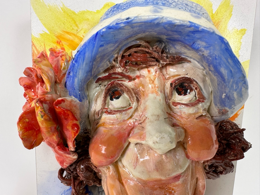 Bonnie Lee Roth (B. 1942, Southern California) Colorful Original Mixed-Media 3D Sculpture Mounted On Painted Board 6W X 12H X 4D [Photo 7]