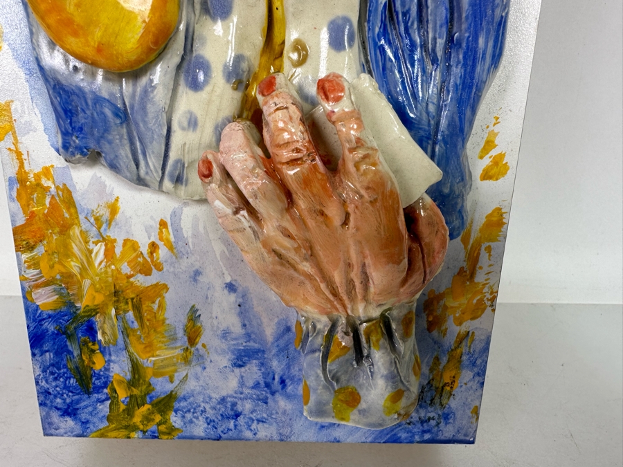 Bonnie Lee Roth (B. 1942, Southern California) Colorful Original Mixed-Media 3D Sculpture Mounted On Painted Board 6W X 12H X 4D [Photo 9]