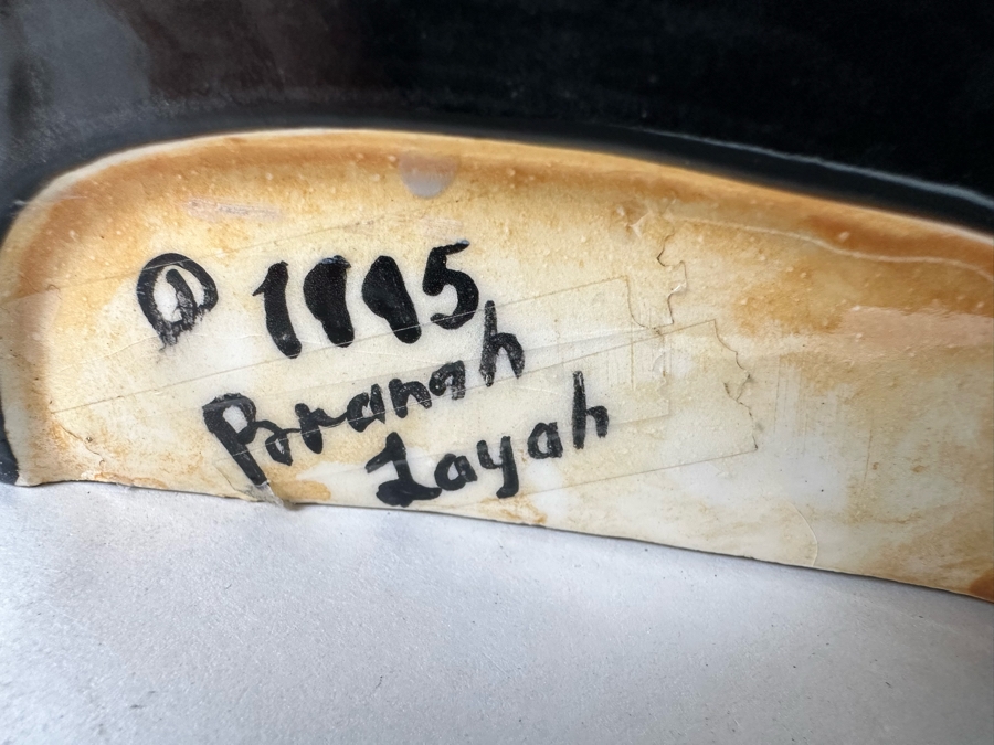 Branah Layah Signed Hand Painted Judaic Jewish Men Rabbi On Bench Sculpture 9W X 9D X 10H 1995 [Photo 9]