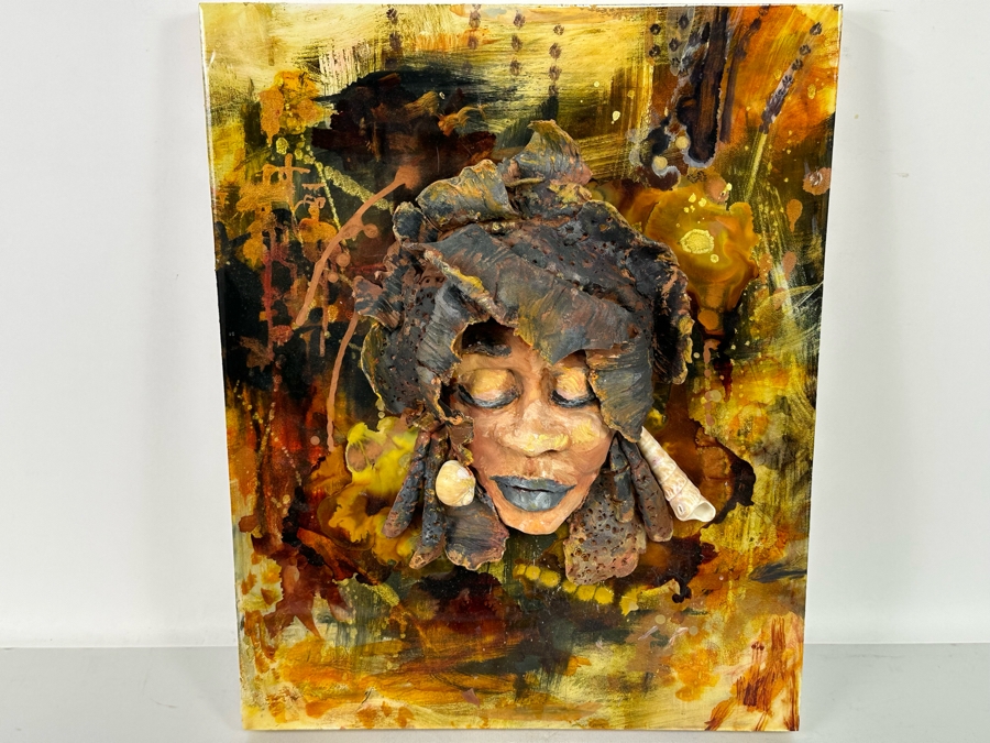 Bonnie Lee Roth (B. 1942, Southern California) Incredible Original Mixed-Media 3D Sculpture Mounted On Painted Board 16W X 20H X 5D [Photo 16]